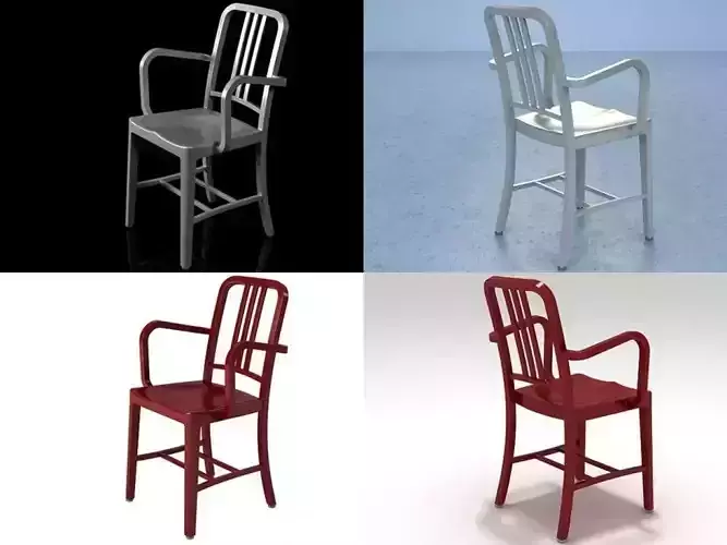 Navy Armchair 3D model