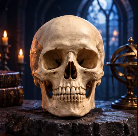 Anatomically correct human skull 3D print model