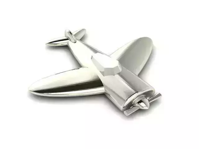 Pendant silver airplane