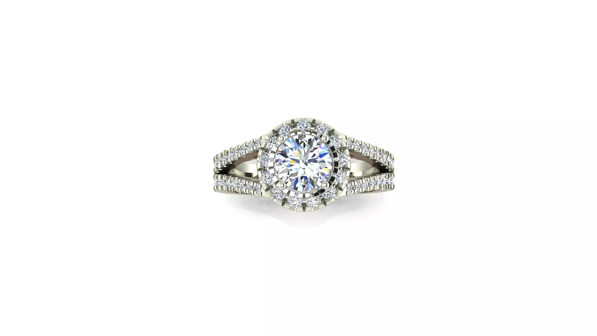 Antique Style Engagement Ring 3D print model