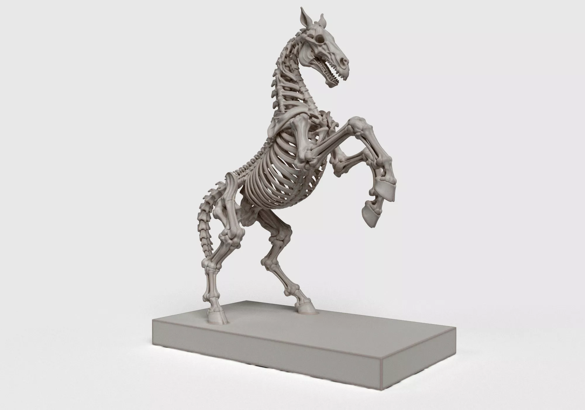 horse rearing printable 3D print model