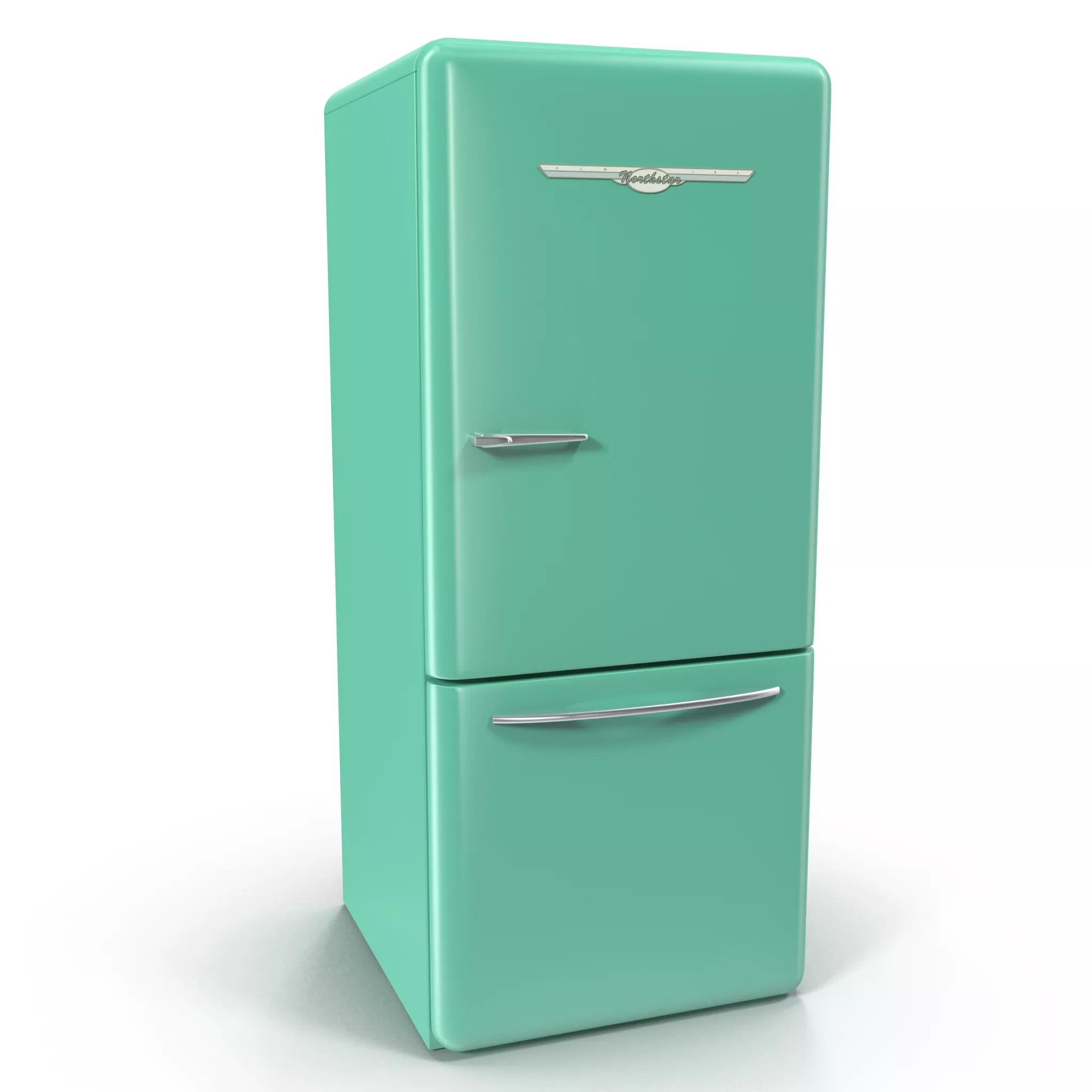 Retro Refrigerator Elmira Northstar Green 3D model