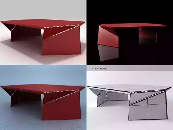 Bent Coffee Table 3D model