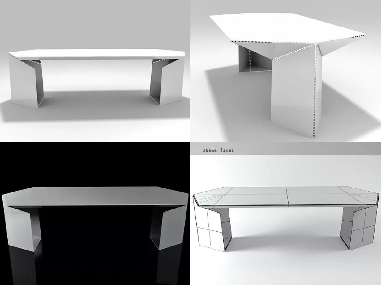 Bent Table  3D model_0