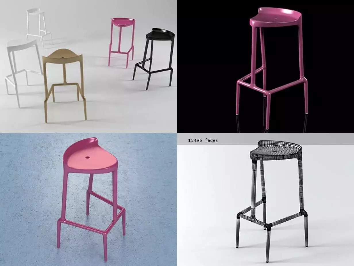 Barstool 03 3D model_0