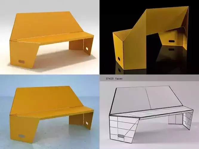 Bent Settee 3D model