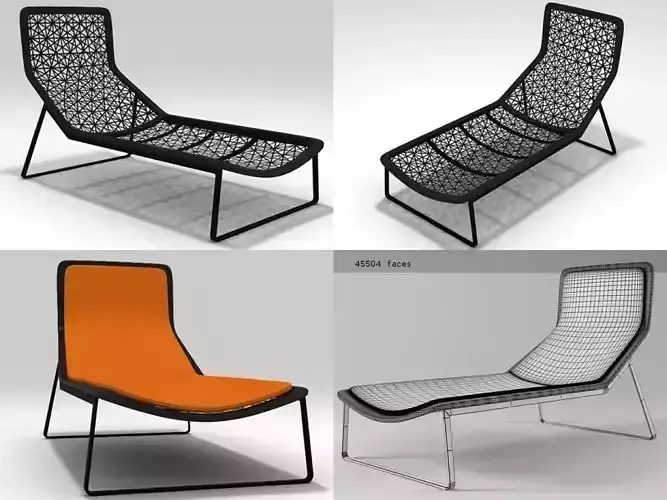 Maia Chaise Lounge 3D model