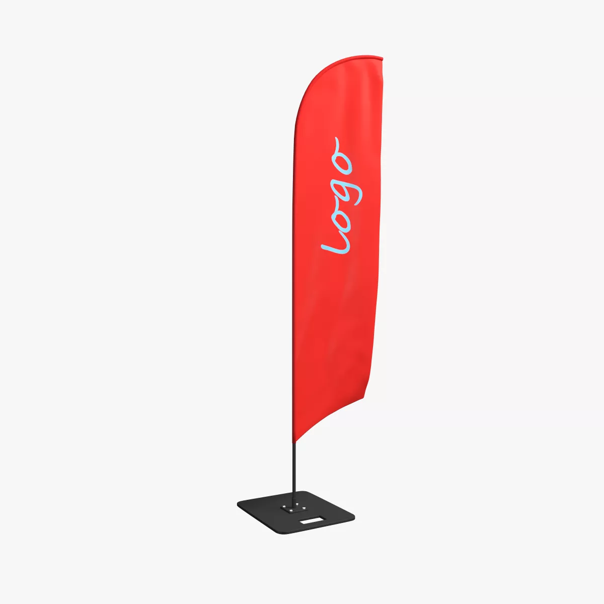 Beach Flag Medium Low-poly 3D model
