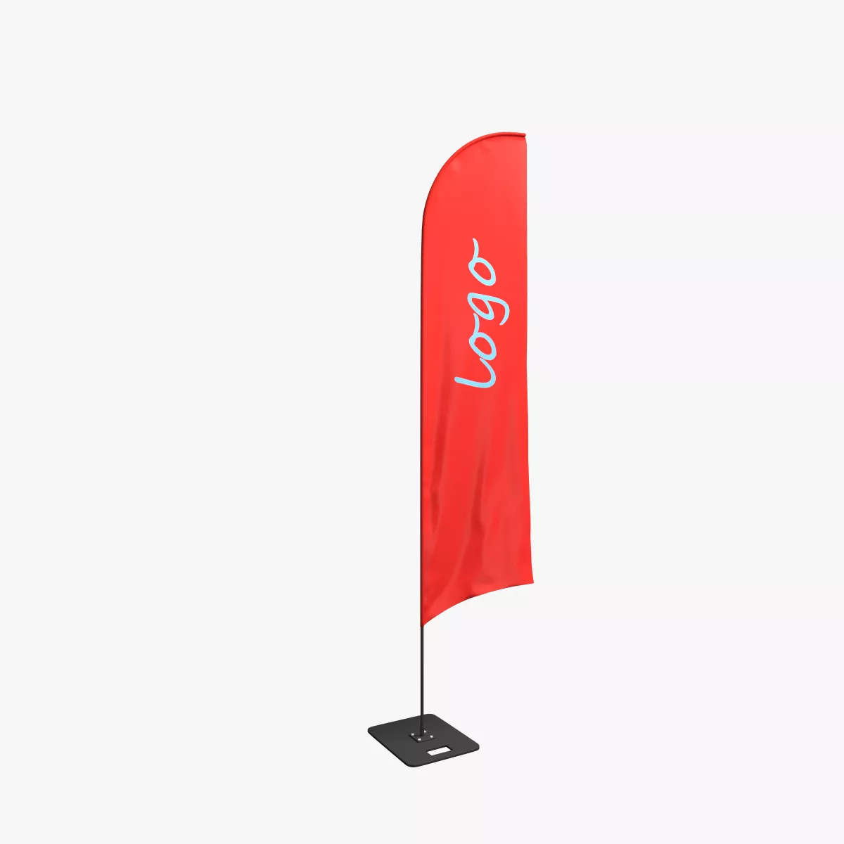 Beach Flag XLarge Low-poly 3D model