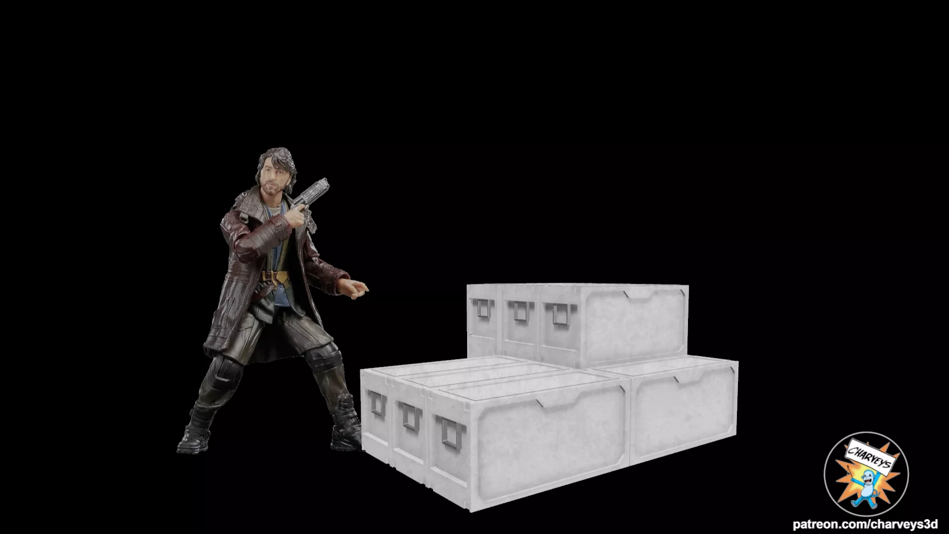 Star Wars Andor Massassi Crate for 4 and 6 inch figures 3D print model
