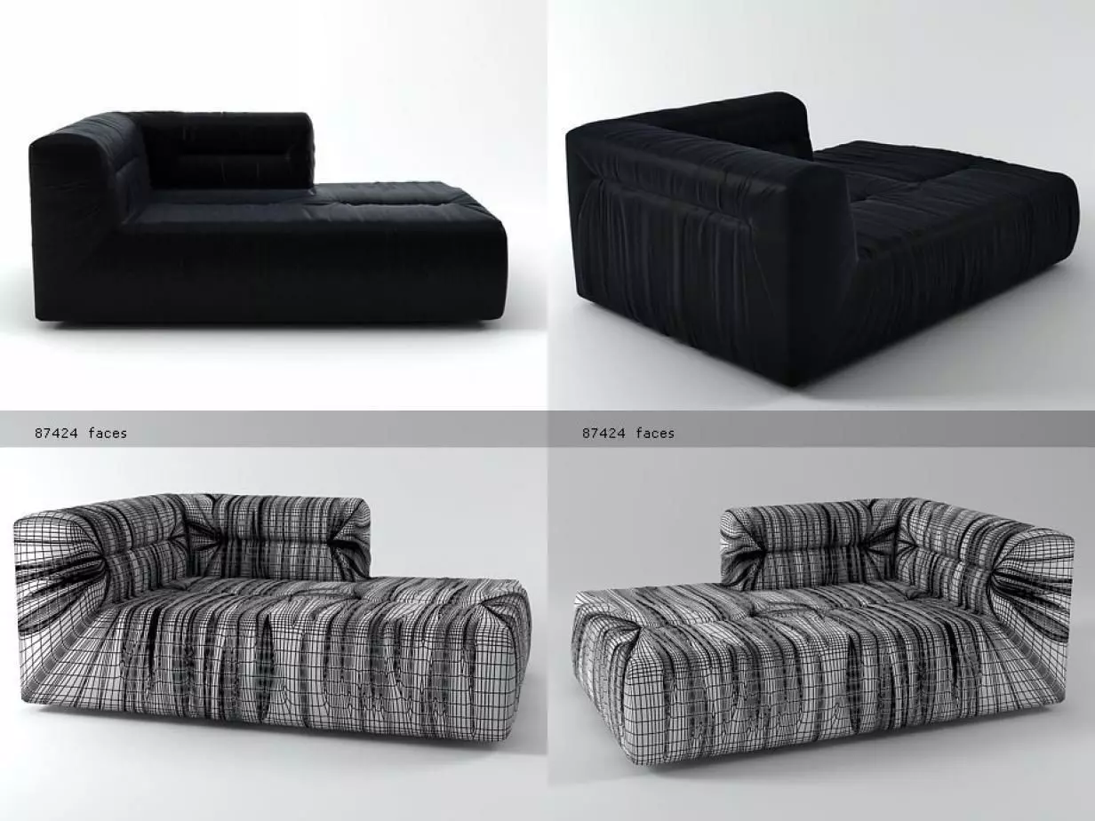 Nuvola Chaise Longue 3D model_2