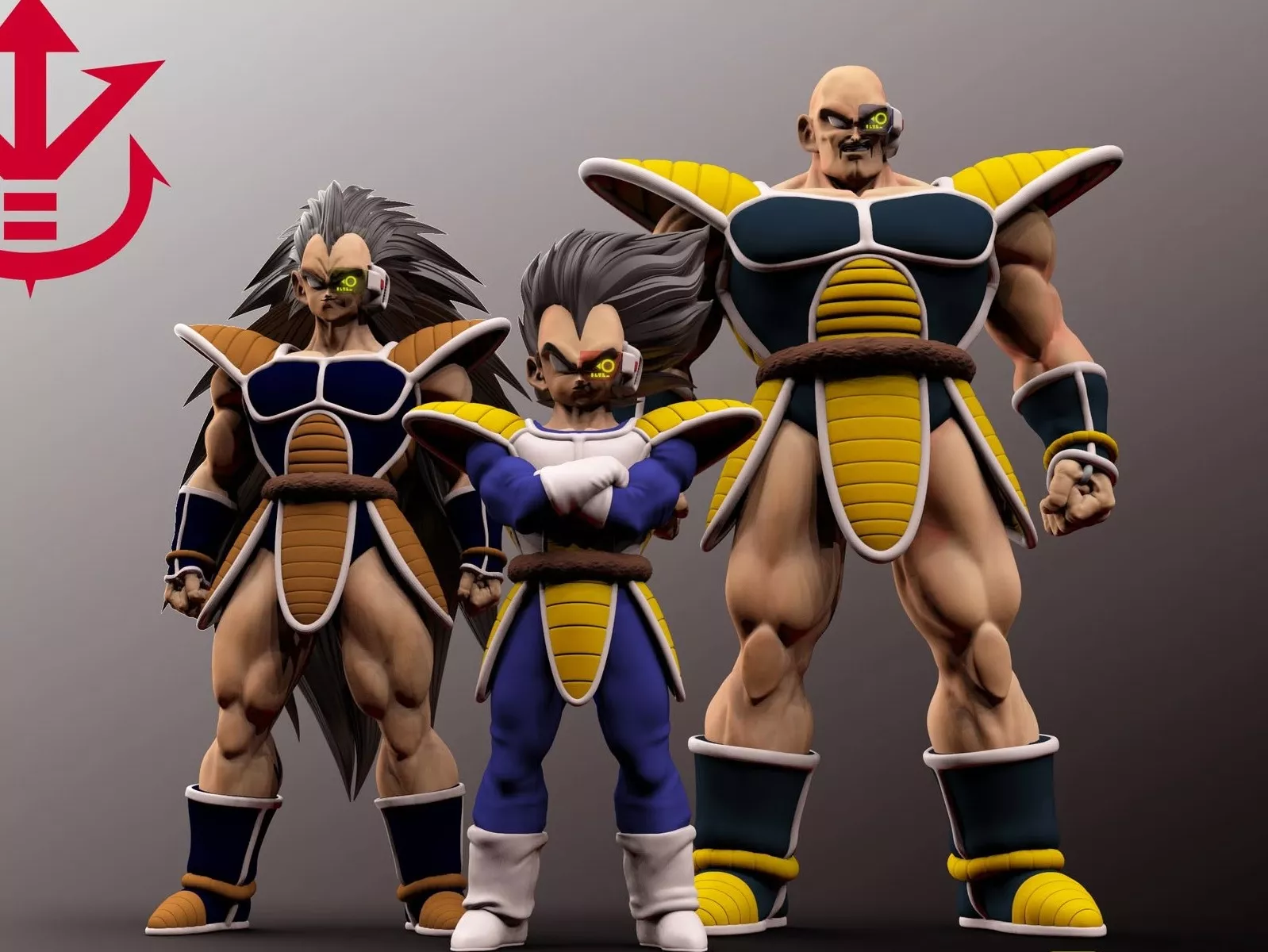 Vegeta s Team bad guys Sayans 3D print model