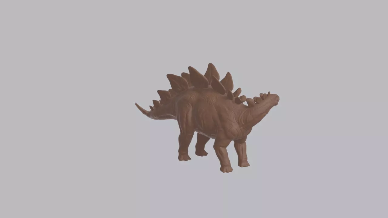 Realistic Stegosaurus Looking Side Dinosaur Sculpture 3D print model