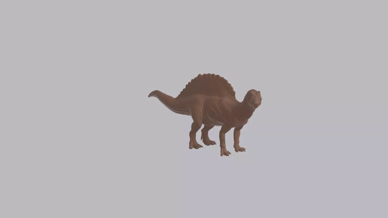 Realistic Spinosaurus Looking Side Dinosaur Sculpture 3D print model