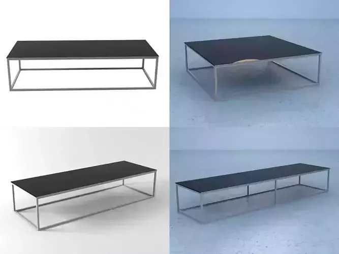 Shanghai four different coffee tables 3D model Shanghai four different coffee tables 3D model