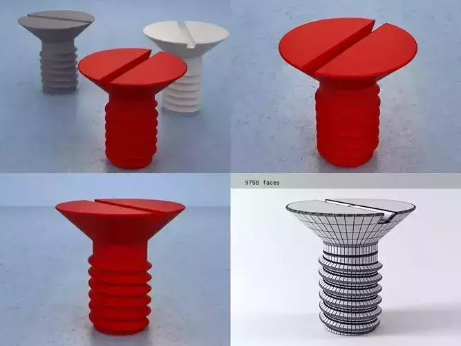 Screw Table 3D model