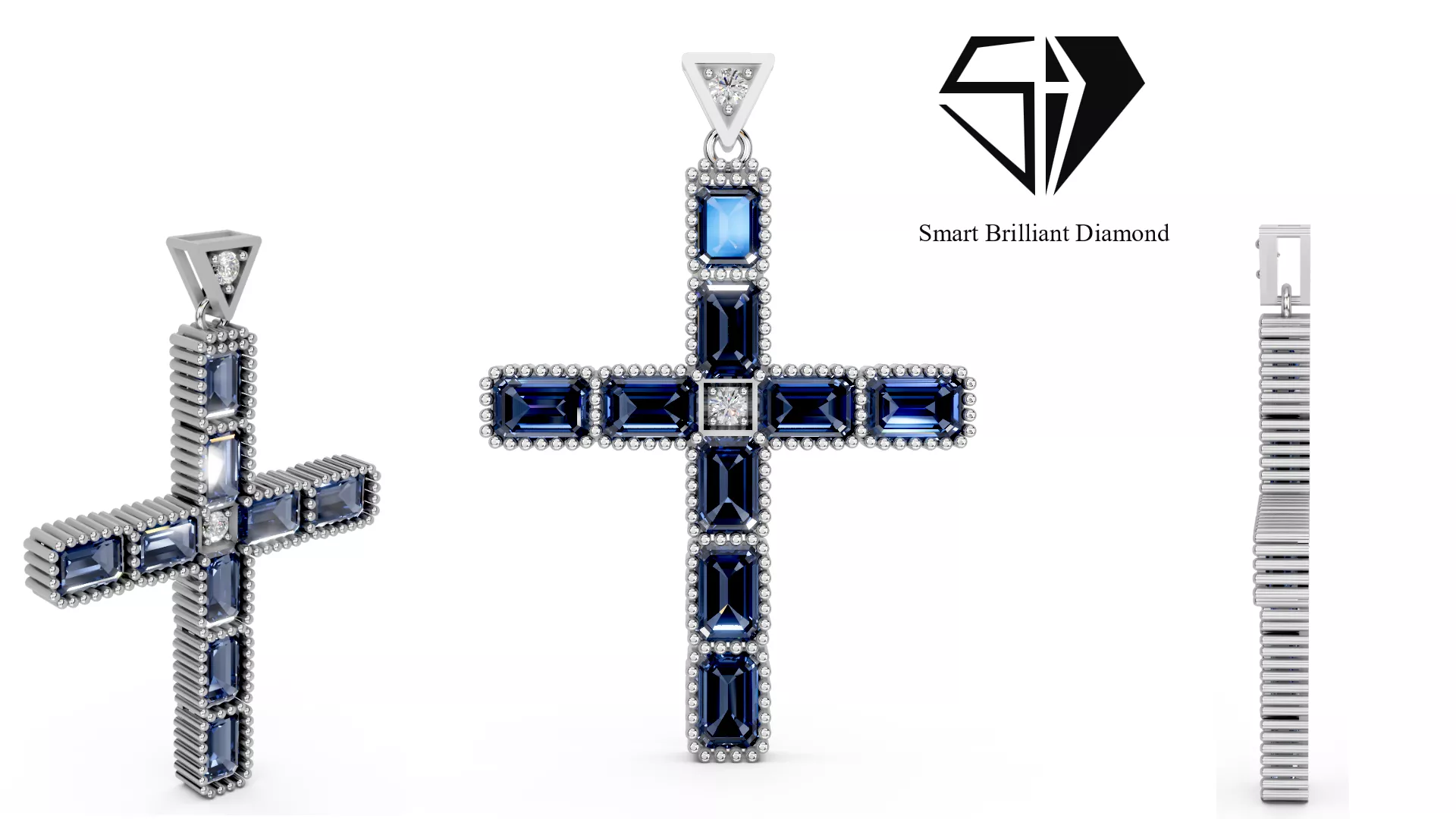 Luxury Cross Gold Pendant 3D Model jp0496 3D print model