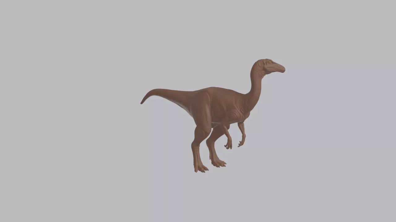 Realistic Gallimimus Looking Side Dinosaur Sculpture 3D print model