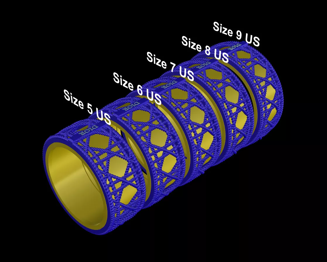 My Dior Ring size 5-6-7-8-9 US 3D print model