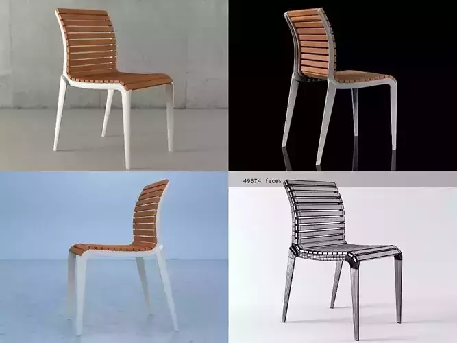 Teak Chair 475 3D model
