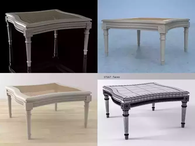 French 19th c Table 3D model