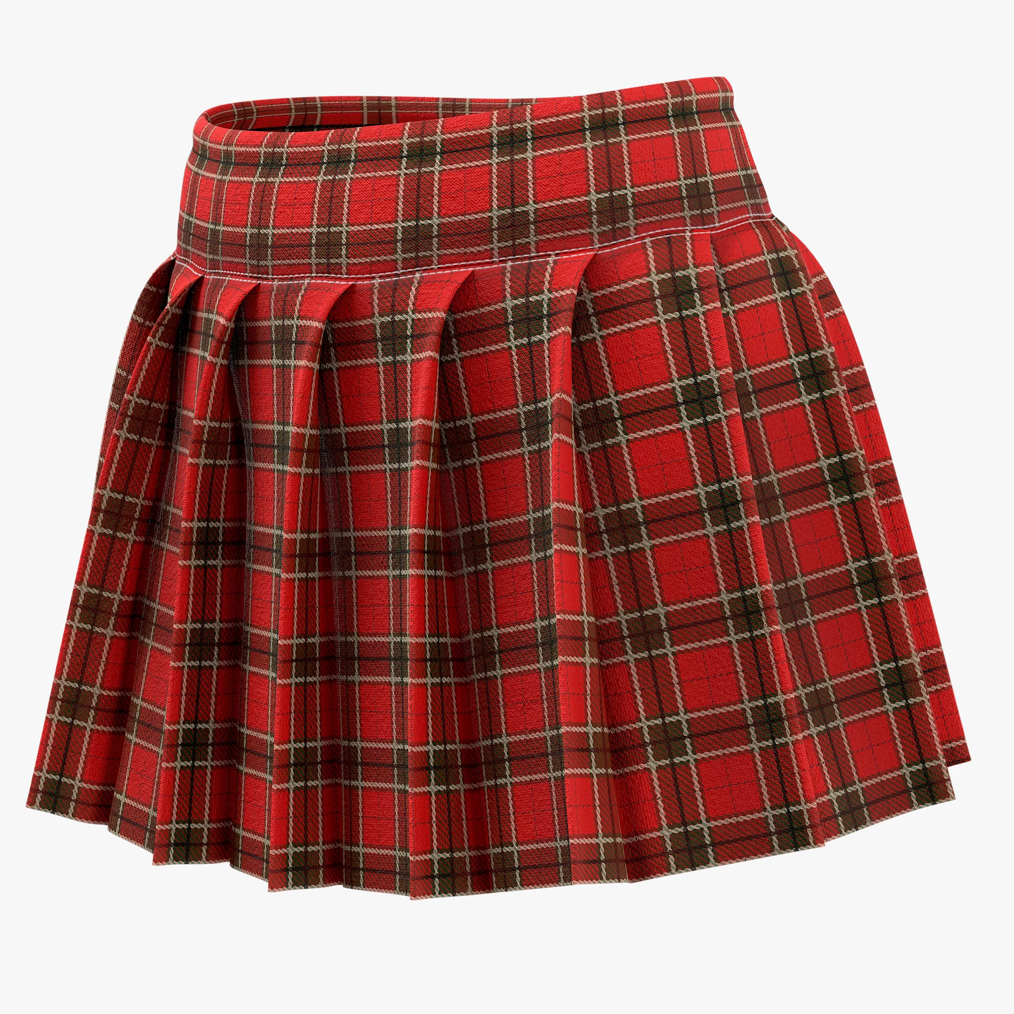 Pleated Skirt Low-poly 3D model