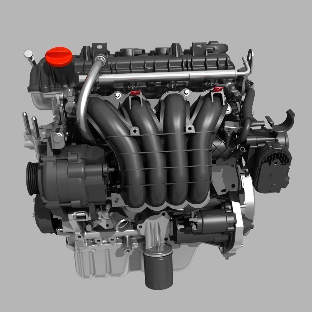 Mitsubishi Engine 3D model_4