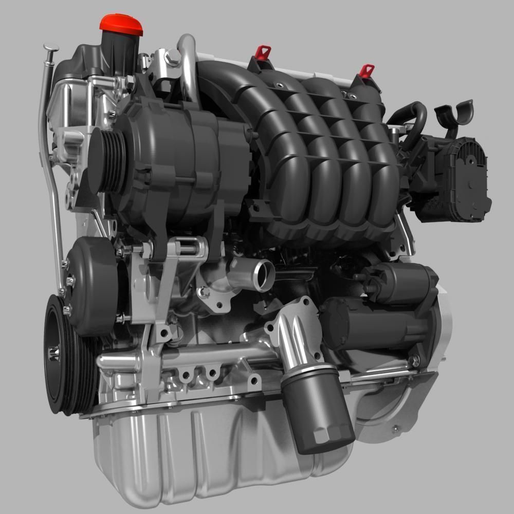Mitsubishi Engine 3D model_12