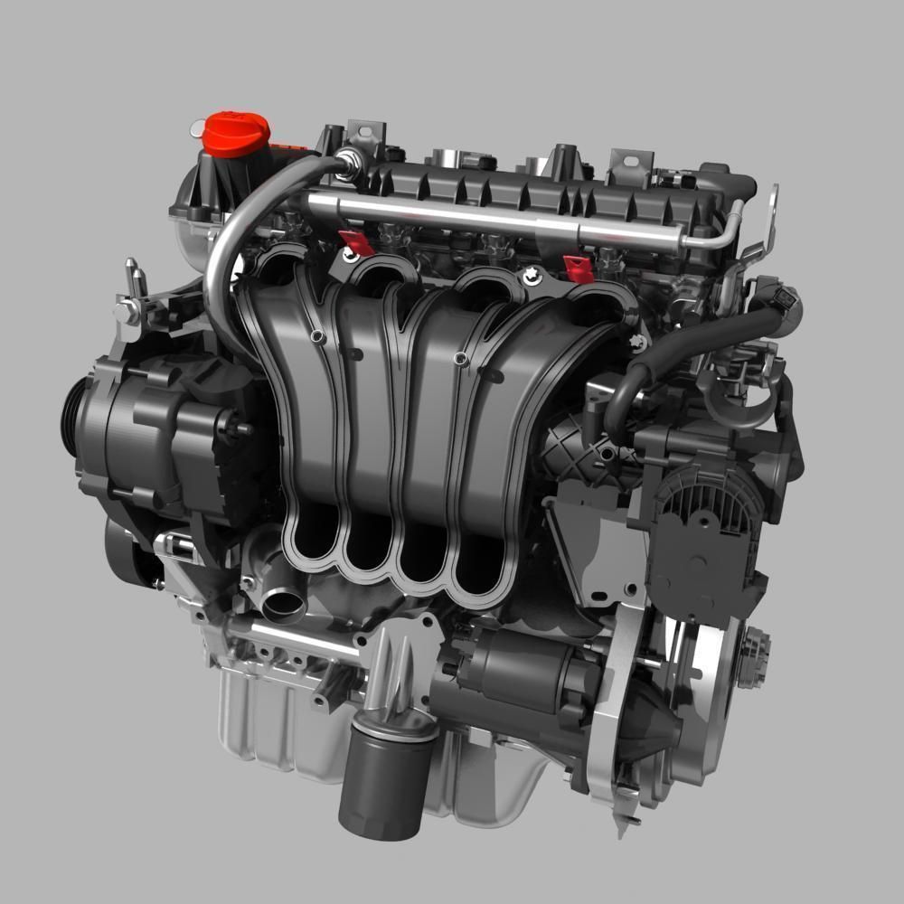 Mitsubishi Engine 3D model_16