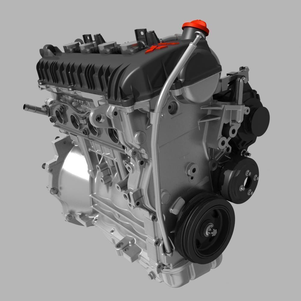 Mitsubishi Engine 3D model_5