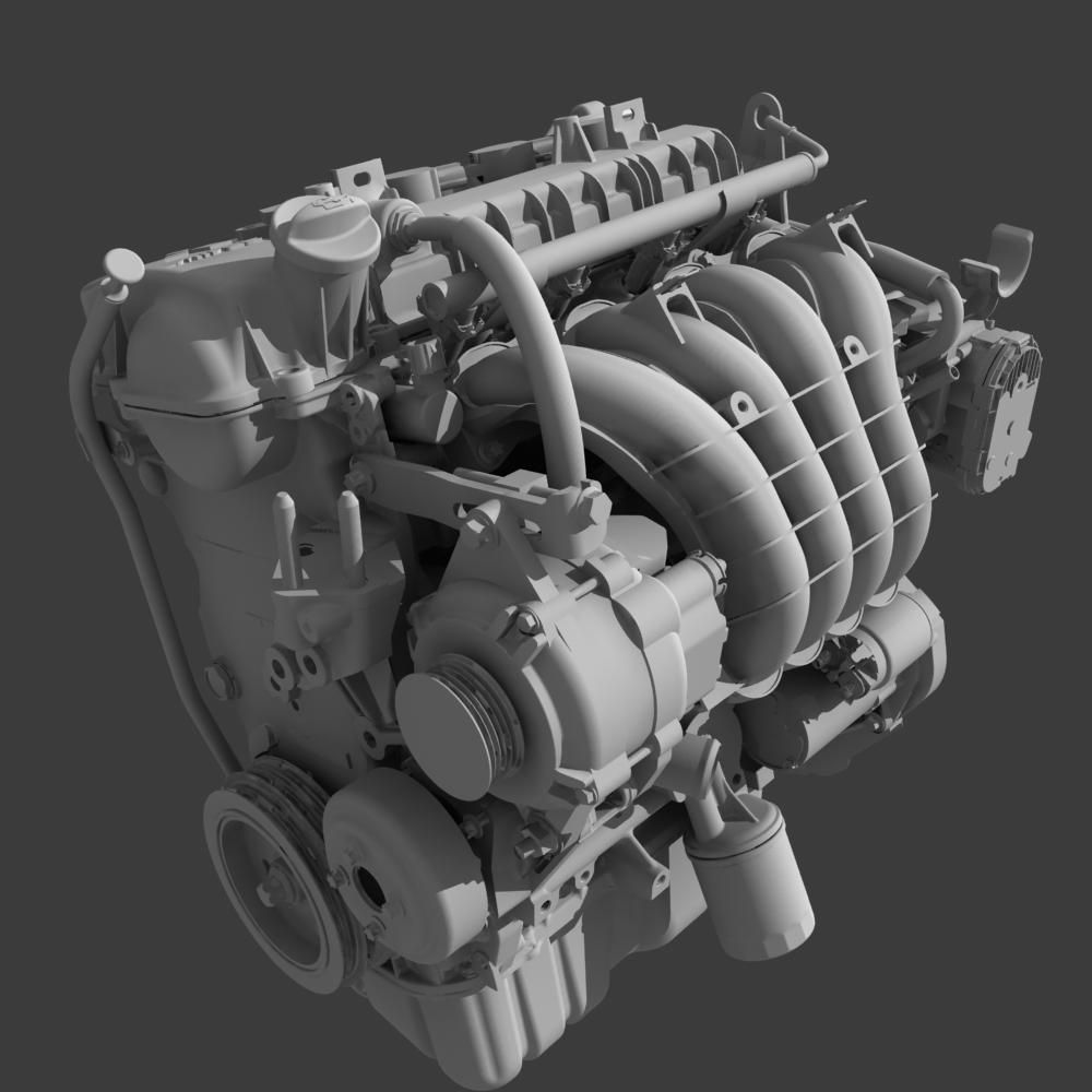 Mitsubishi Engine 3D model_20