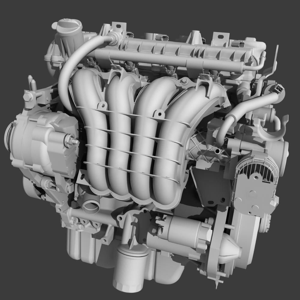 Mitsubishi Engine 3D model_23