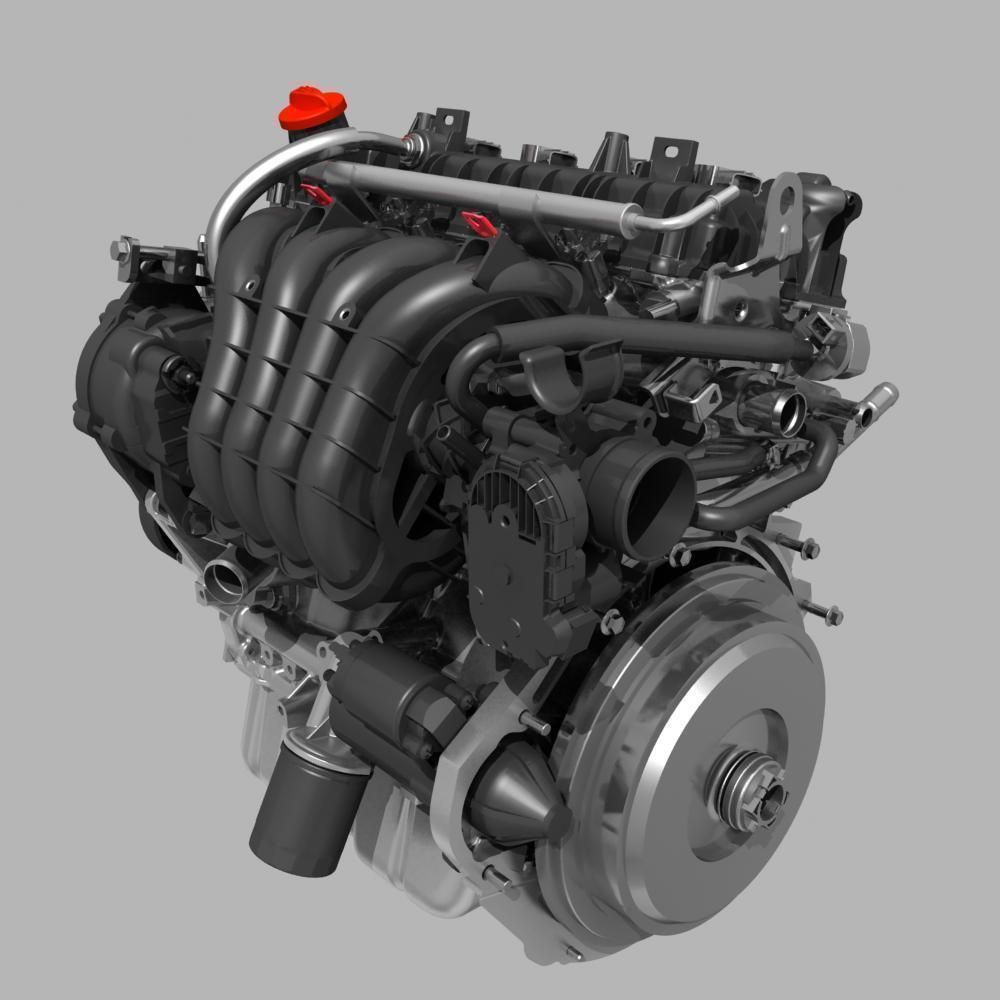 Mitsubishi Engine 3D model_1