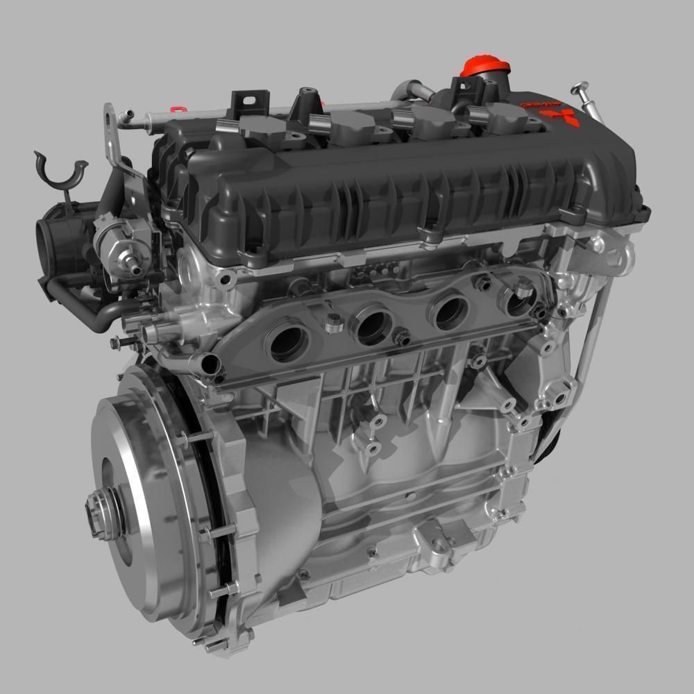 Mitsubishi Engine 3D model_2