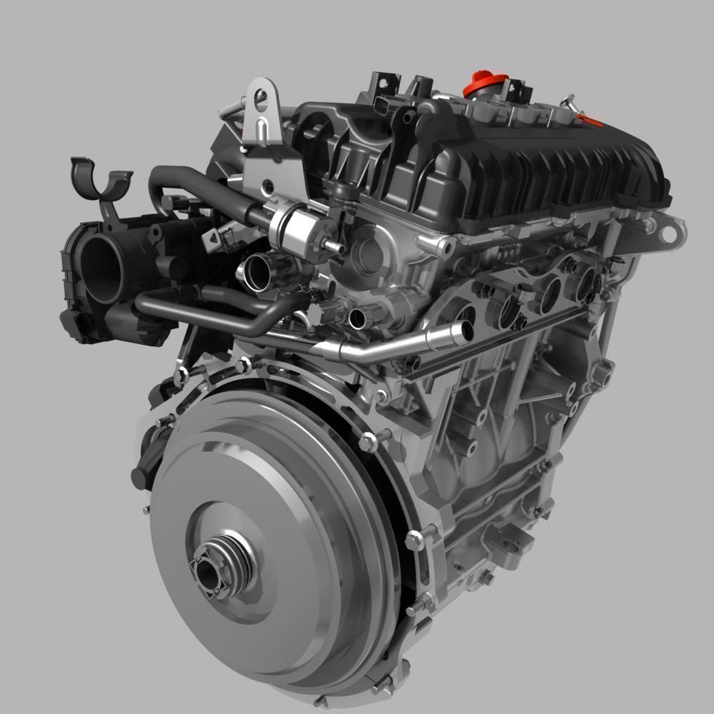 Mitsubishi Engine 3D model_3