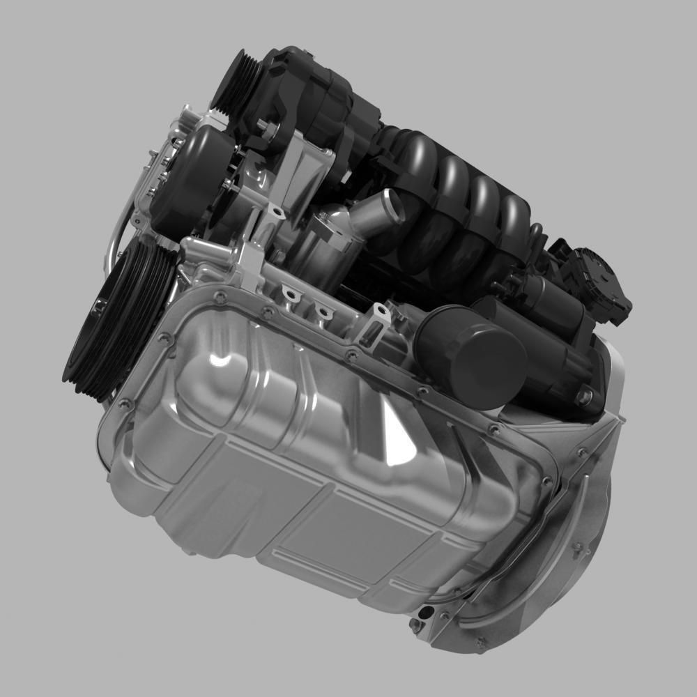 Mitsubishi Engine 3D model_13