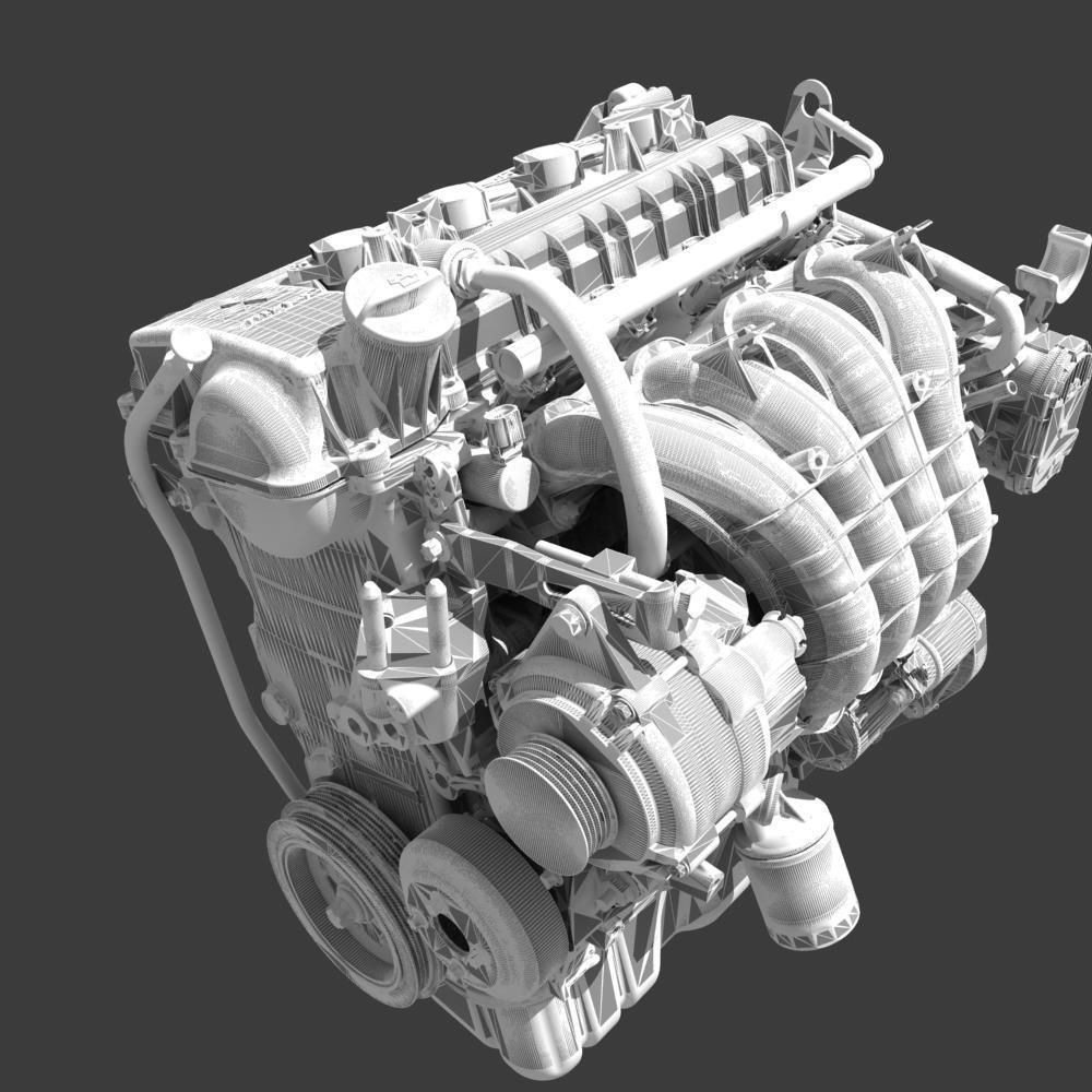 Mitsubishi Engine 3D model_25