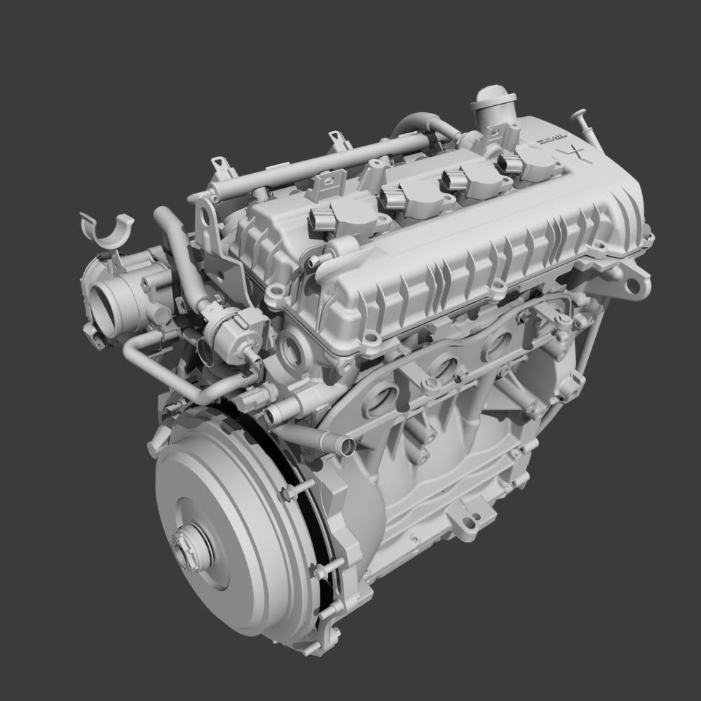 Mitsubishi Engine 3D model_22