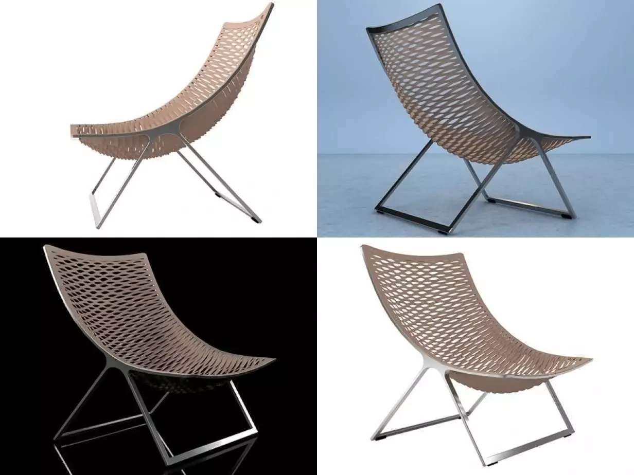 Loom lounge chair 3D model_2