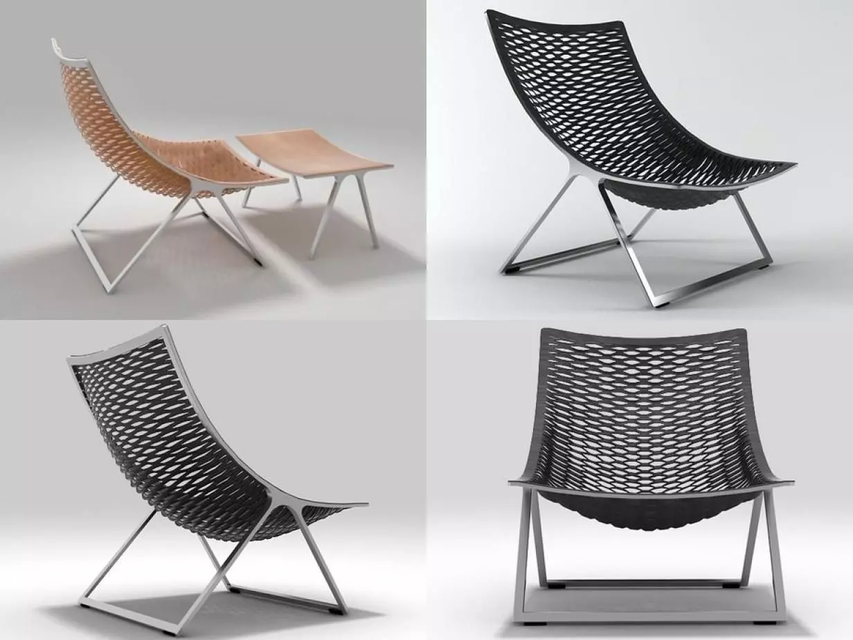 Loom lounge chair 3D model_0