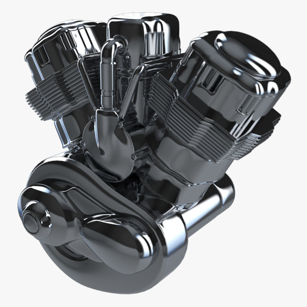 V bike engine 3D model_3