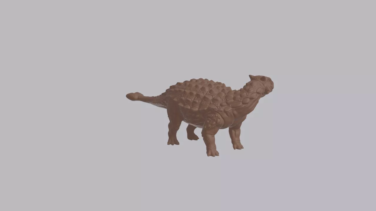 Realistic Ankylosaurus Looking Side Dinosaur Sculpture 3D print model