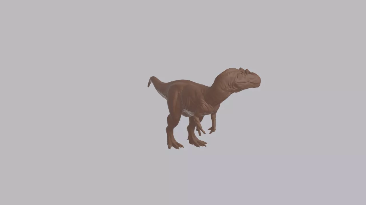 Realistic Allosaurus Looking Side Dinosaur Sculpture 3D print model