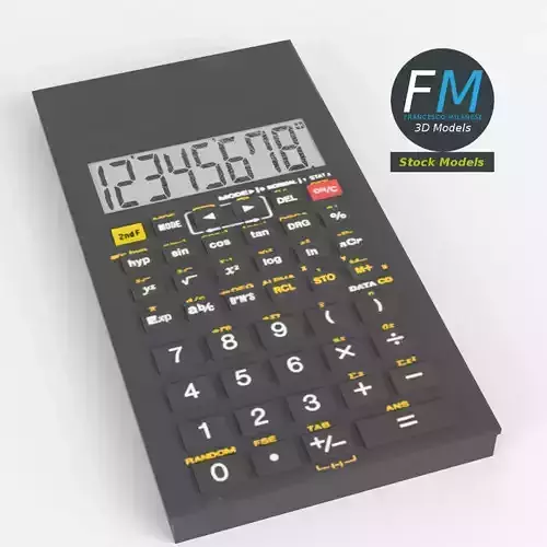 Electronic calculator 2 3D model