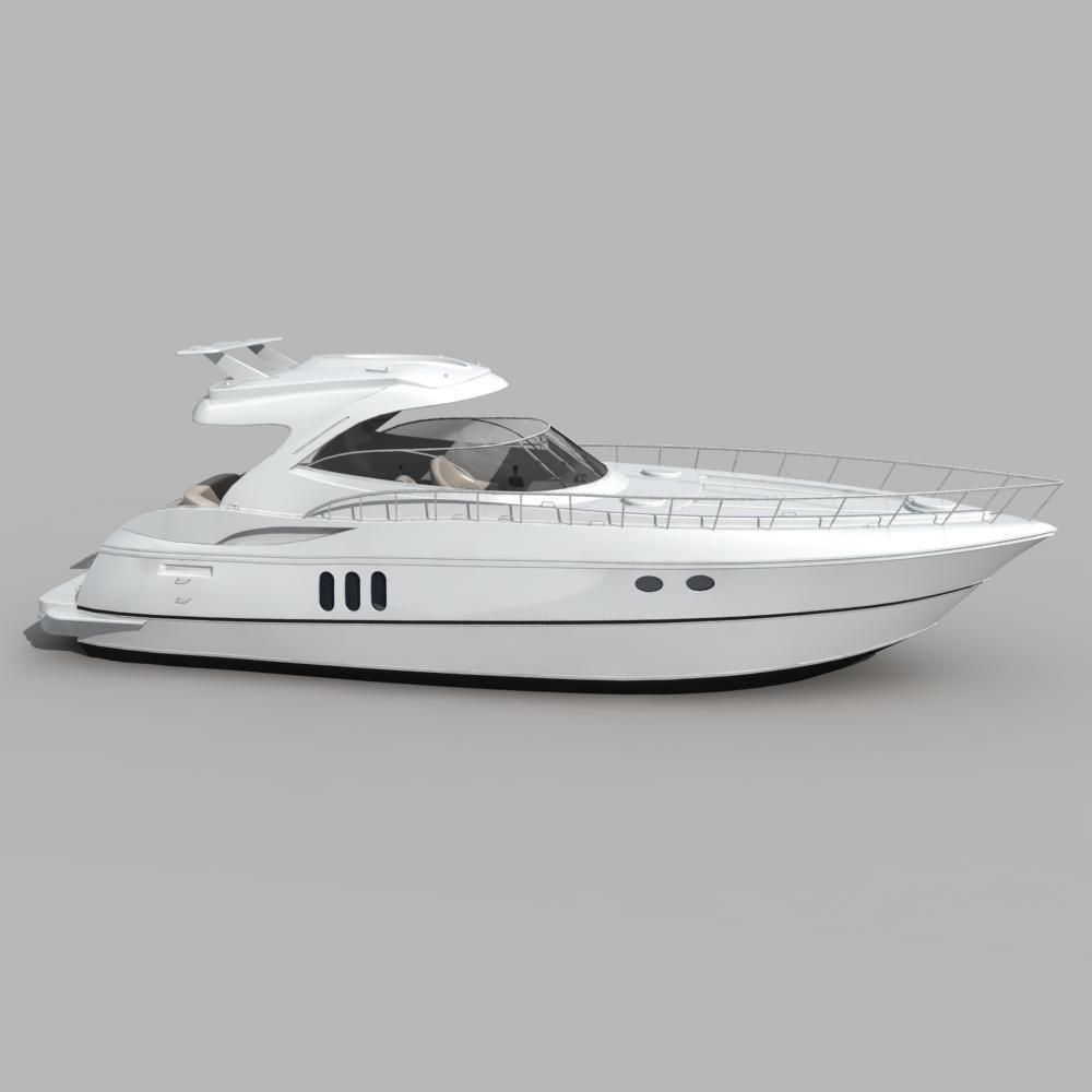 Yacht 01 3D model_5
