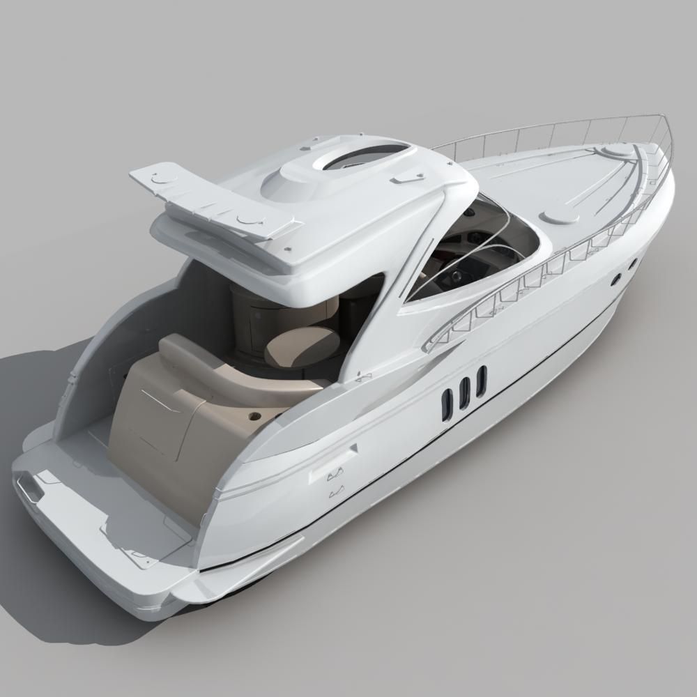 Yacht 01 3D model_4