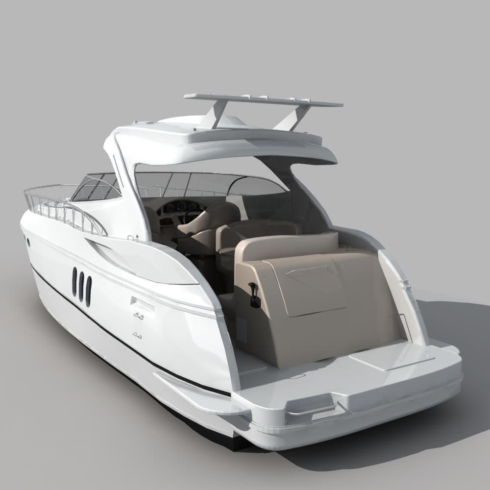 Yacht 01 3D model_2