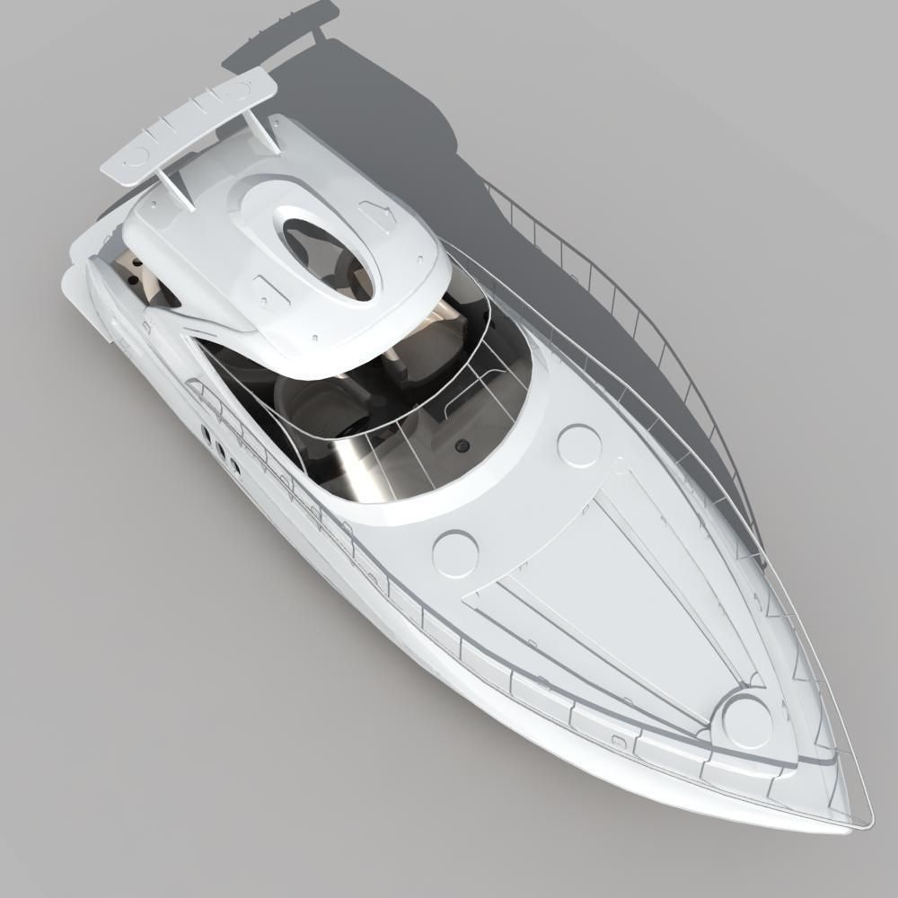 Yacht 01 3D model_9