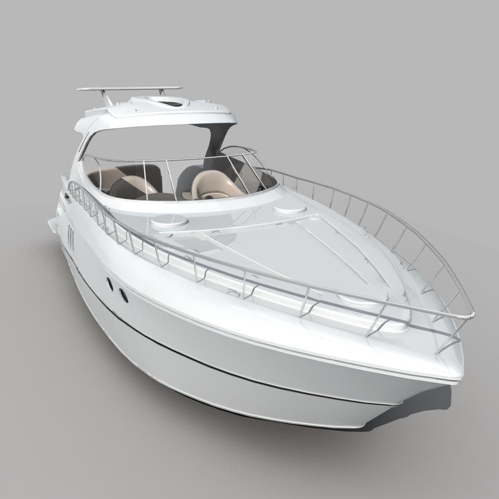 Yacht 01 3D model_6