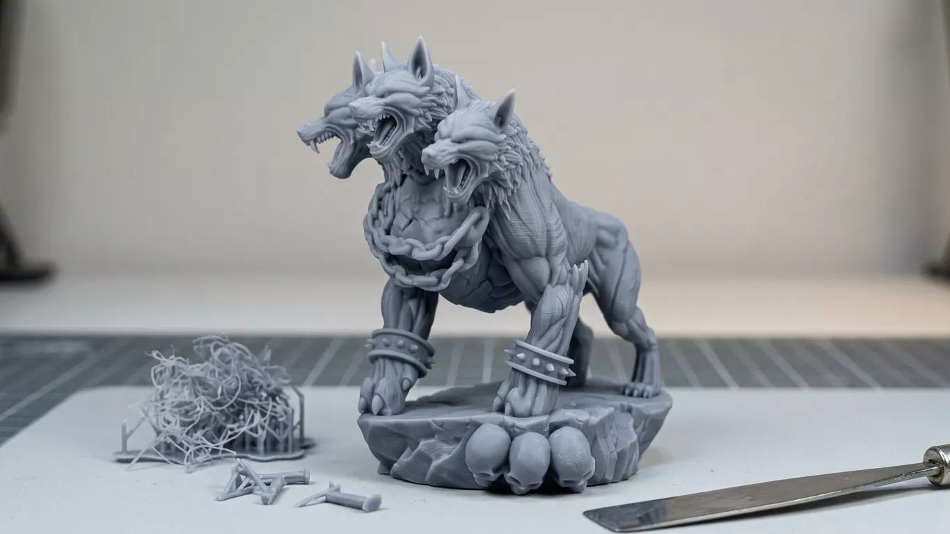 Cerberus Three Headed Hellhound RoZ 3D print model